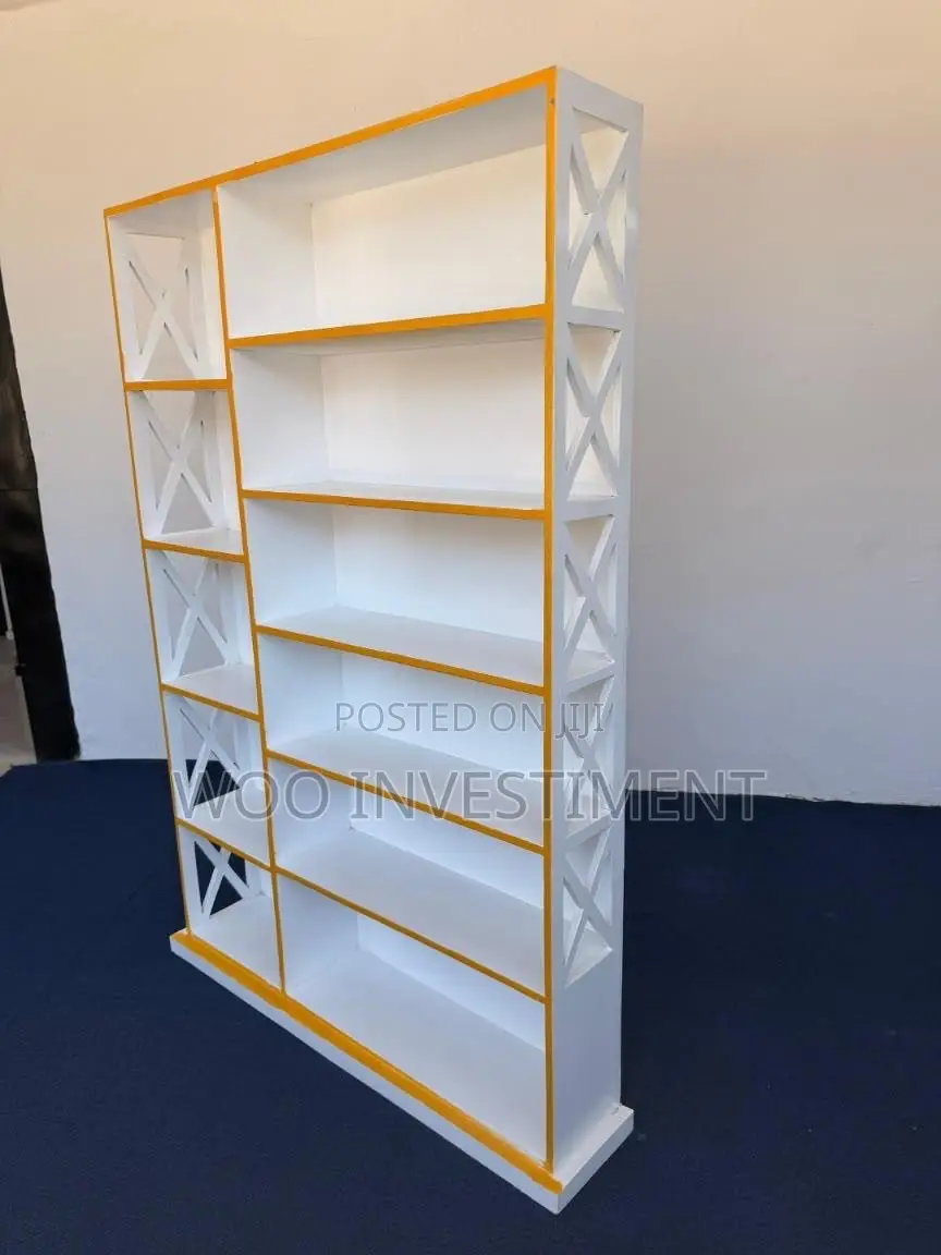 Open Shelf + Cabinet Ya Kisasa — Rangi Black Matte!
