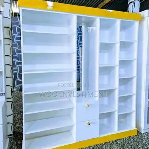 Open Shelf + Cabinet Ya Kisasa — Rangi Black Matte!