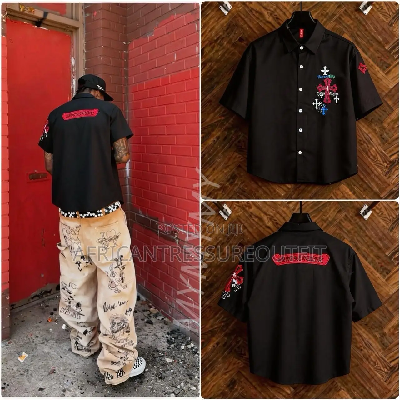 Chrome Heart Style Short Sleeve Polo Shirt Available | Buy Now