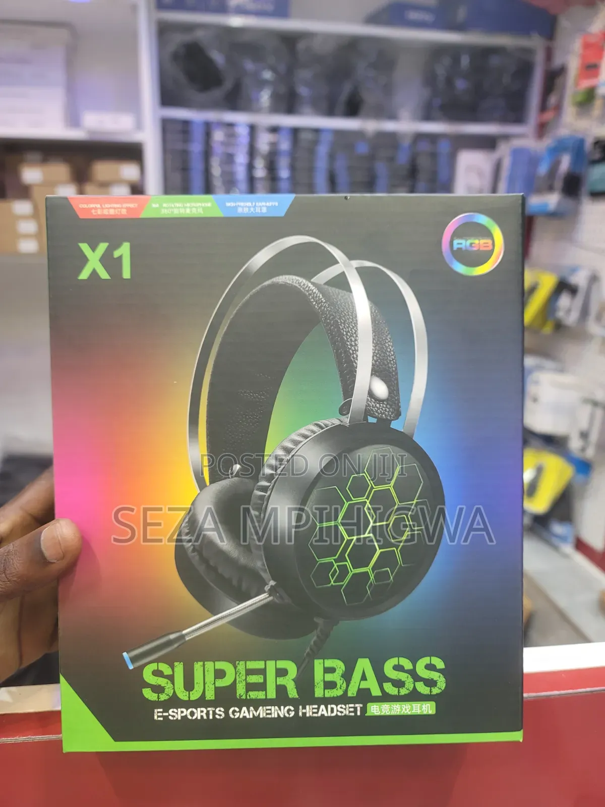 ​X1 RGB Super Bass E-Sports Gaming Headset With Microphone