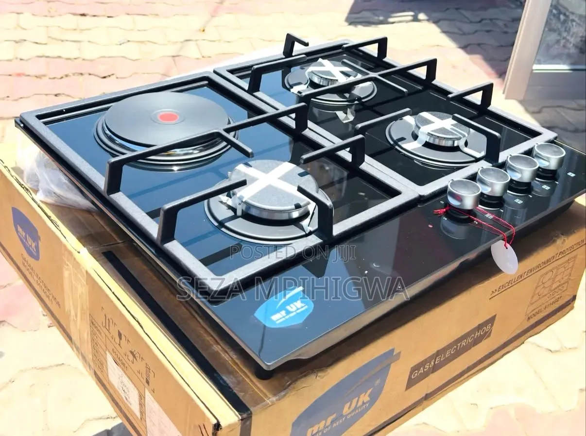 ​Mr UK Glass Gas & Electric Hob (3 Gas + 1 Electric) - Brand New