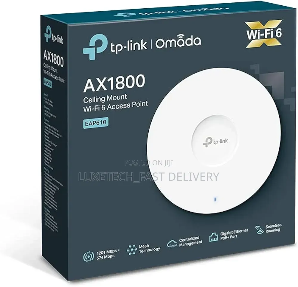 TP-Link Omada Eap610 Ax1800 Wi-Fi 6 Ceiling Mount Access Point