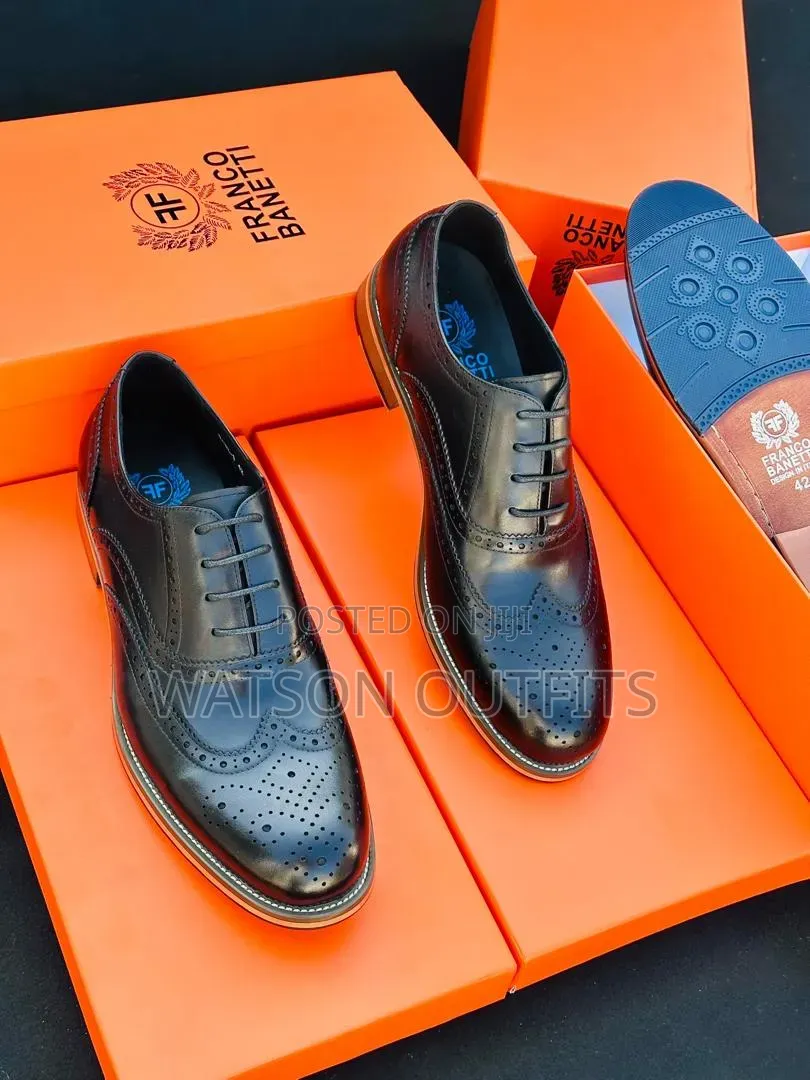 F.B Design 3 Common Colours Leather Shoes