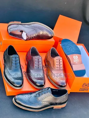 F.B Design 3 Common Colours Leather Shoes