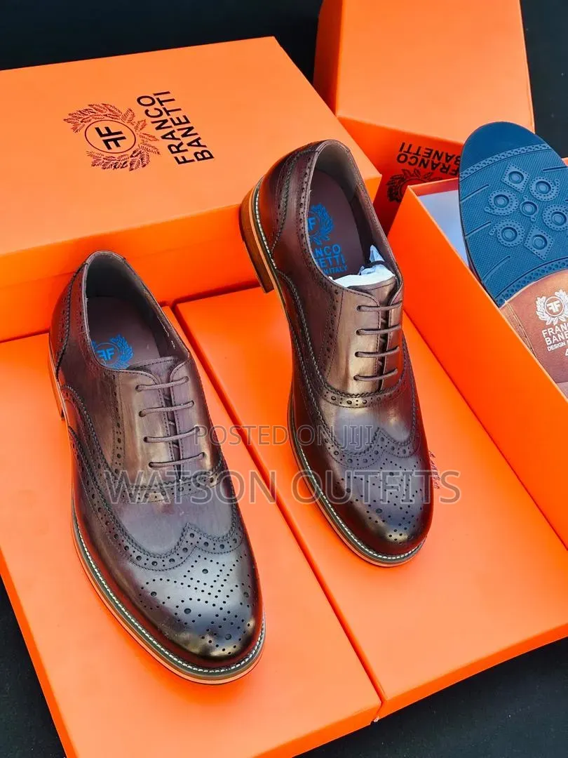 F.B Design 3 Common Colours Leather Shoes