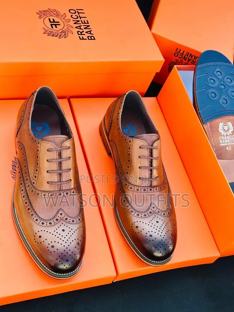 F.B Design 3 Common Colours Leather Shoes