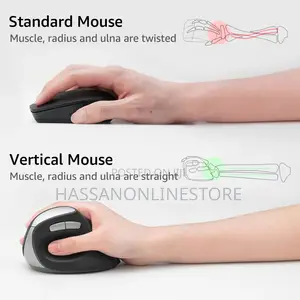Rapoo EV250 Silent Vertical Ergonomic Wireless Optical Mouse
