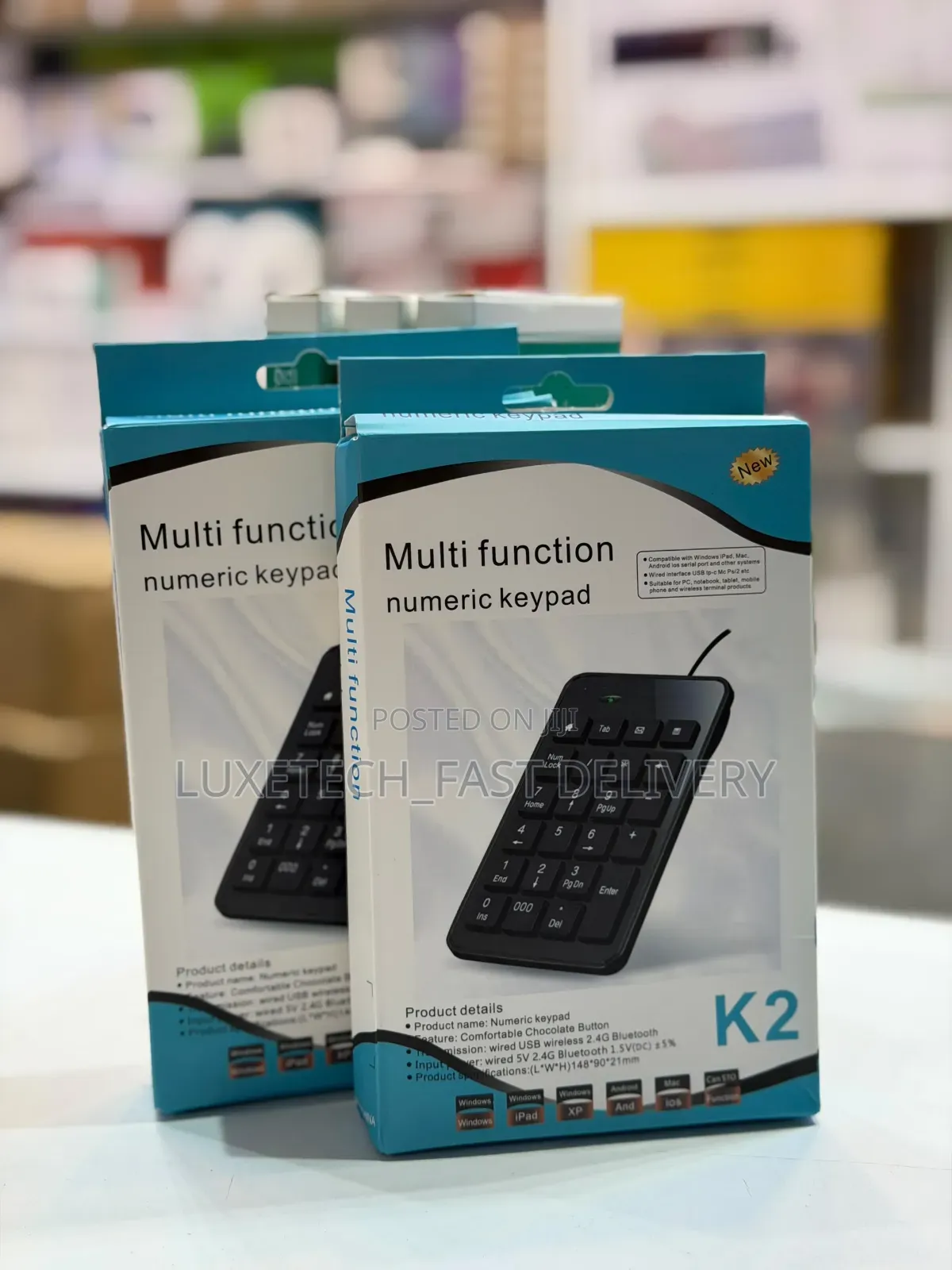 Numeric Keypad – 2.4G and USB Wired 10-Key Number Pad for Laptop, PC