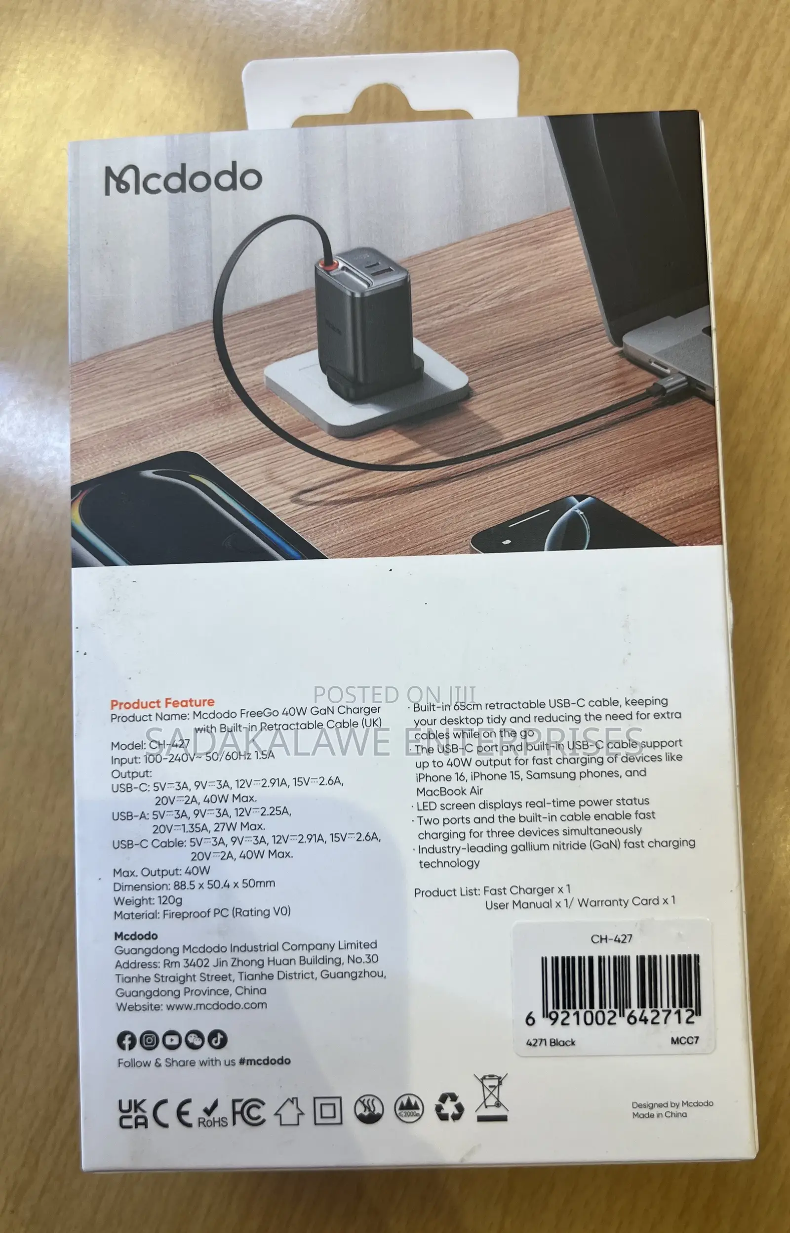 McDodo FreeGo 40W GaN Charger
