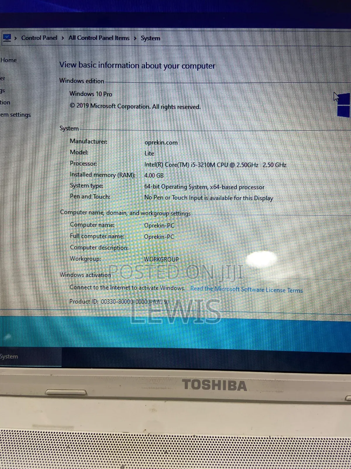 Laptop Toshiba Satellite C650D 4GB Intel Core i5 HDD 500GB
