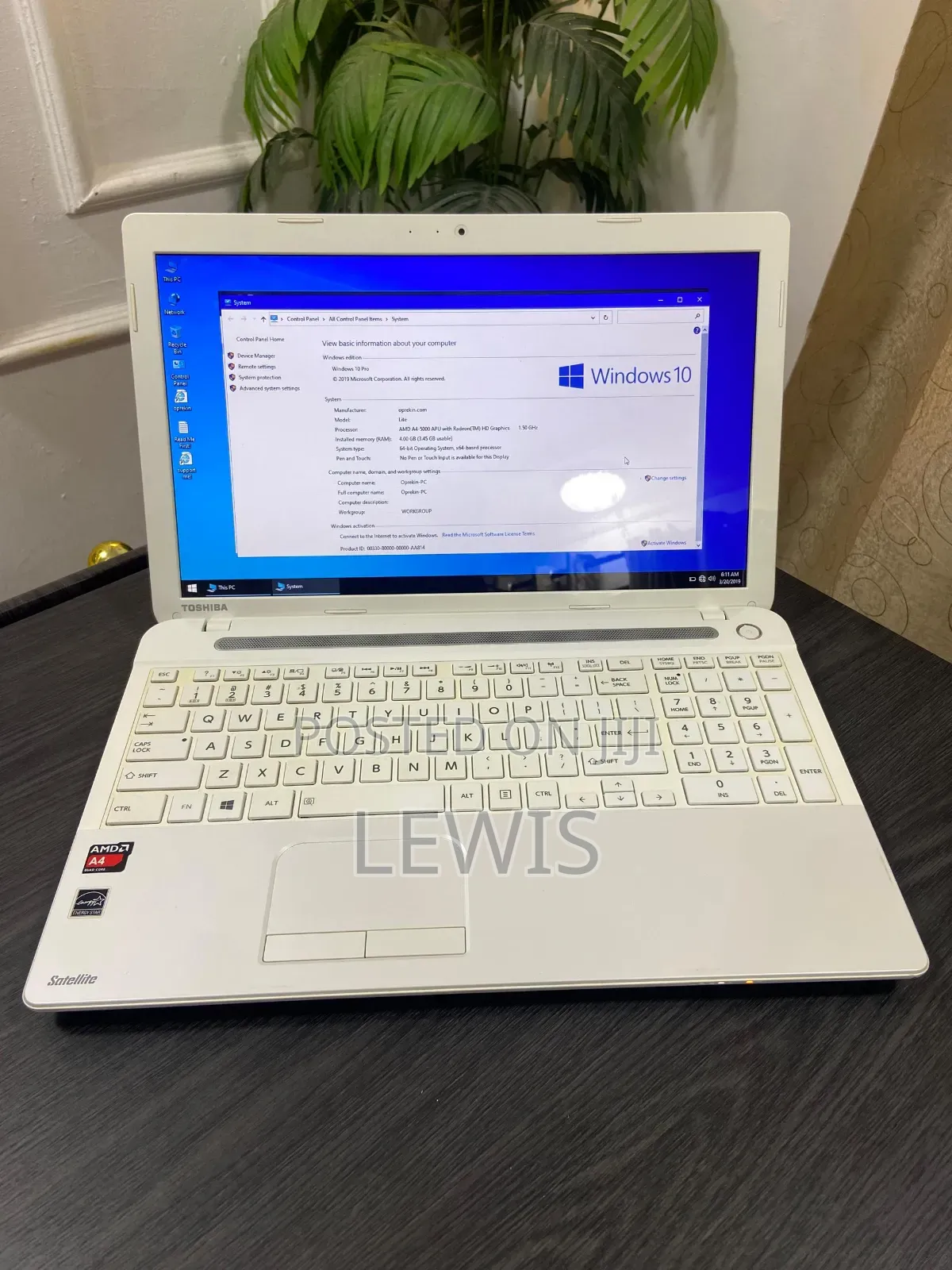 Laptop Toshiba Satellite C50 8GB AMD A4 HDD 500GB