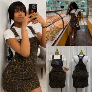 Trendy Jean Material 2 PCS Romper Set
