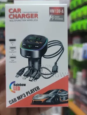Car Mp3 Ina Wire Zote Tatu Muhimu Port Ya C LED Display