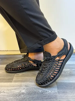 Keen Design Men's Leather Sandals Sendo Sole Hot Rubber