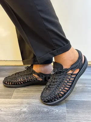 Keen Design Men's Leather Sandals Sendo Sole Hot Rubber