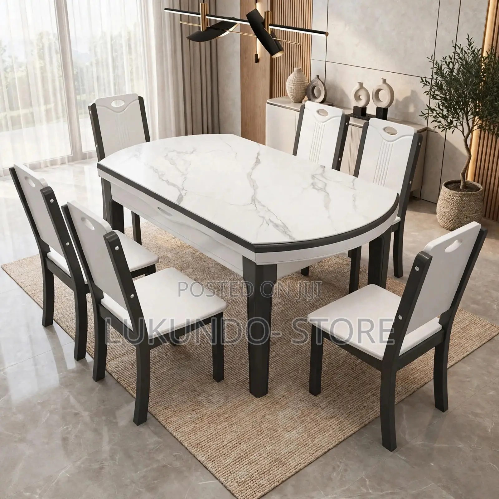 Classic Dining Table With 6 Chairs