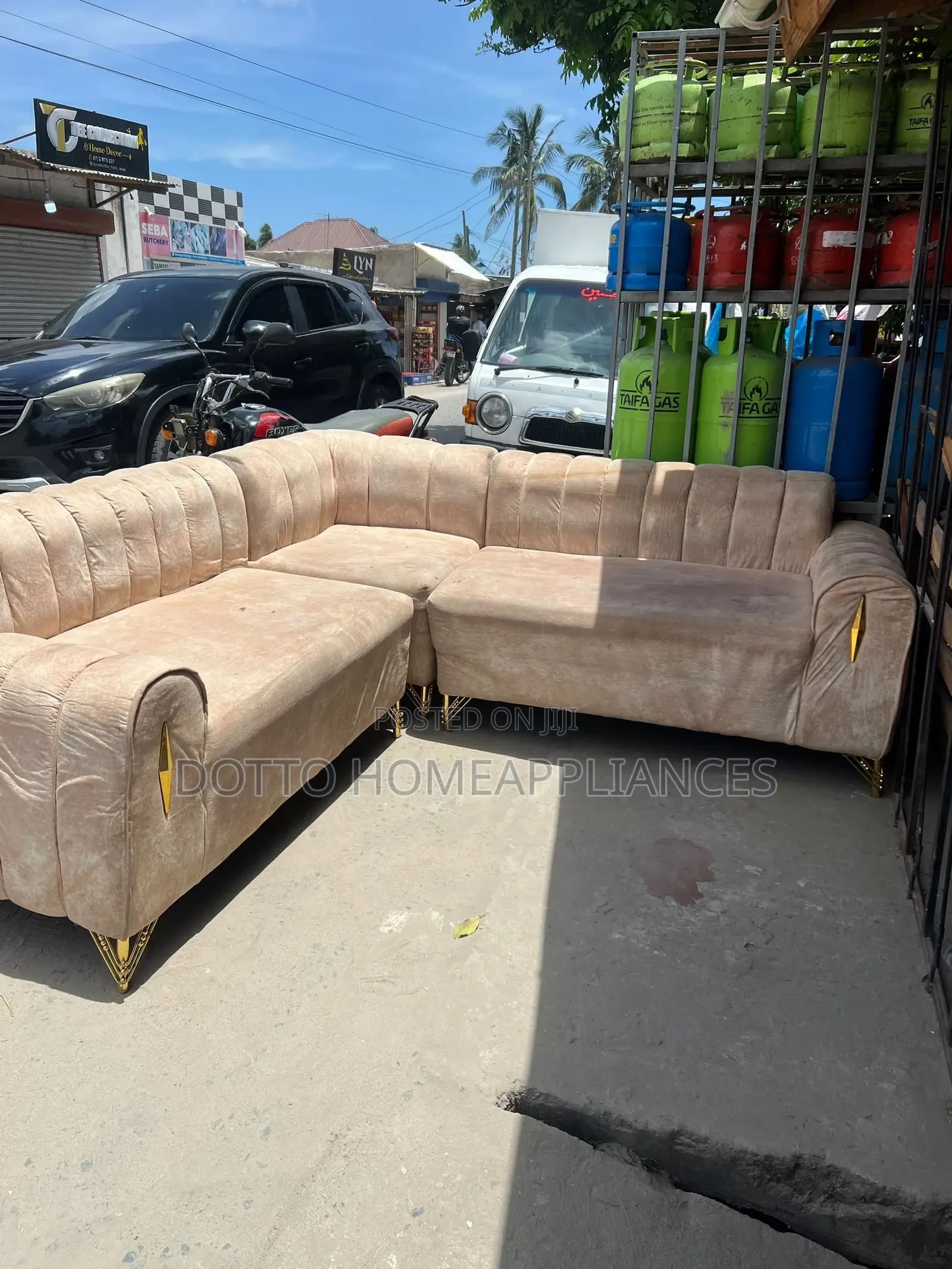 Sofa Used La L Shape Used Rangi Ya Cream