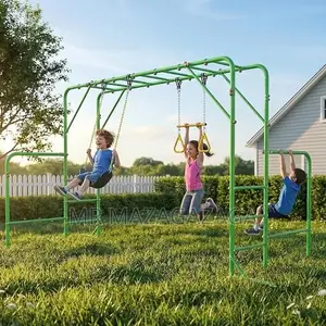 Outdoor Monkey Bar Set With Climbing Frame