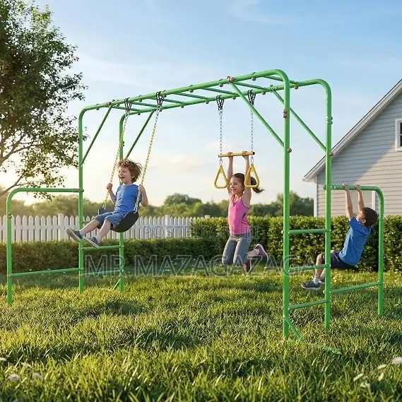 Outdoor Monkey Bar Set With Climbing Frame