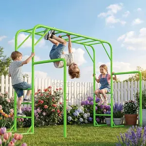 Outdoor Monkey Bar Set With Climbing Frame