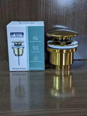 Pop-Up-Waste 11/4in Push Type With Screw Shiny Gold