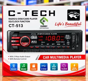 C-Tech Bluetooth Car Radio Audio Multimedia Player 2 Way Radio Output