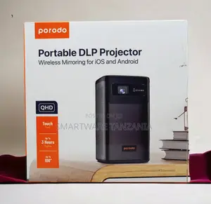 Porodo Portable DLP Projector, Wireless Mirroring for iOS and Android