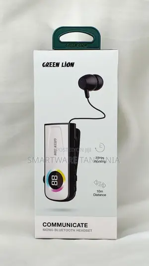 Green Lion Mono Bluetooth Headset With 22 Hours Working Time 10m Range