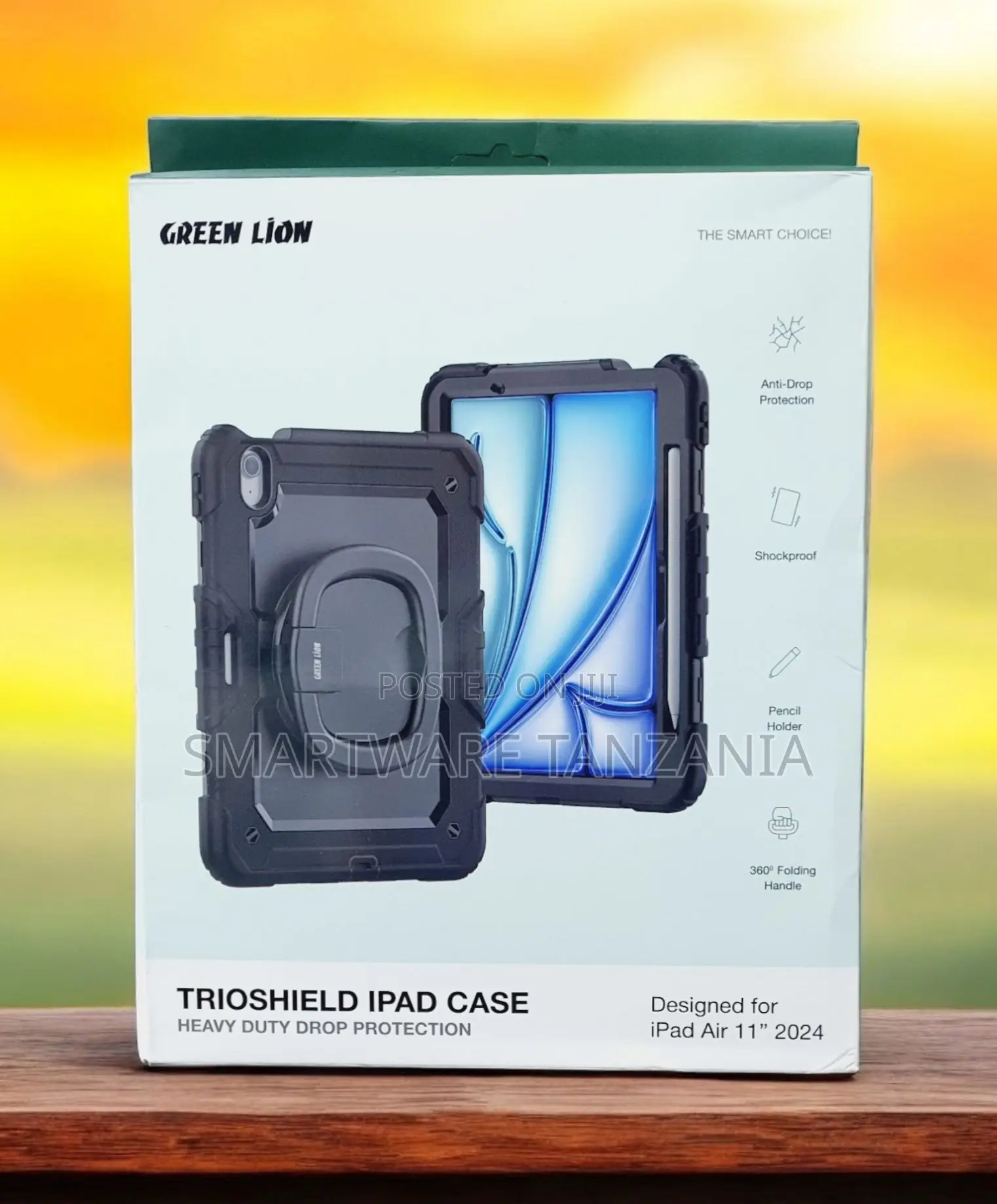 Green Lion Trioshield iPad Case for iPad Air 11" 2024, Heavy Duty