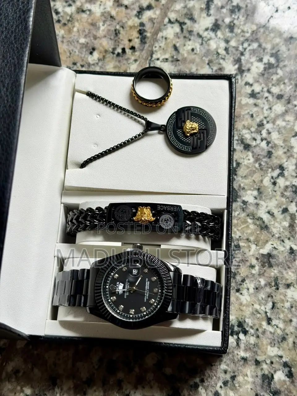 Men's Set of Watch, Bracelet,Necklace and Ing
