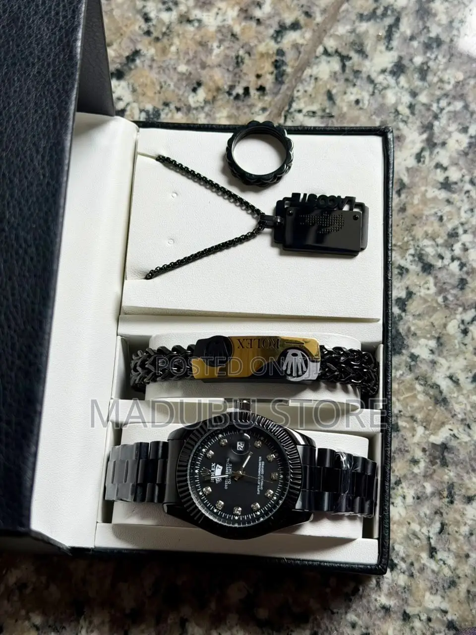 Men's Set of Watch, Bracelet,Necklace and Ing