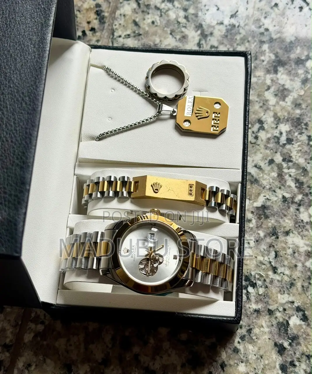 Men's Set of Watch, Bracelet,Necklace and Ing