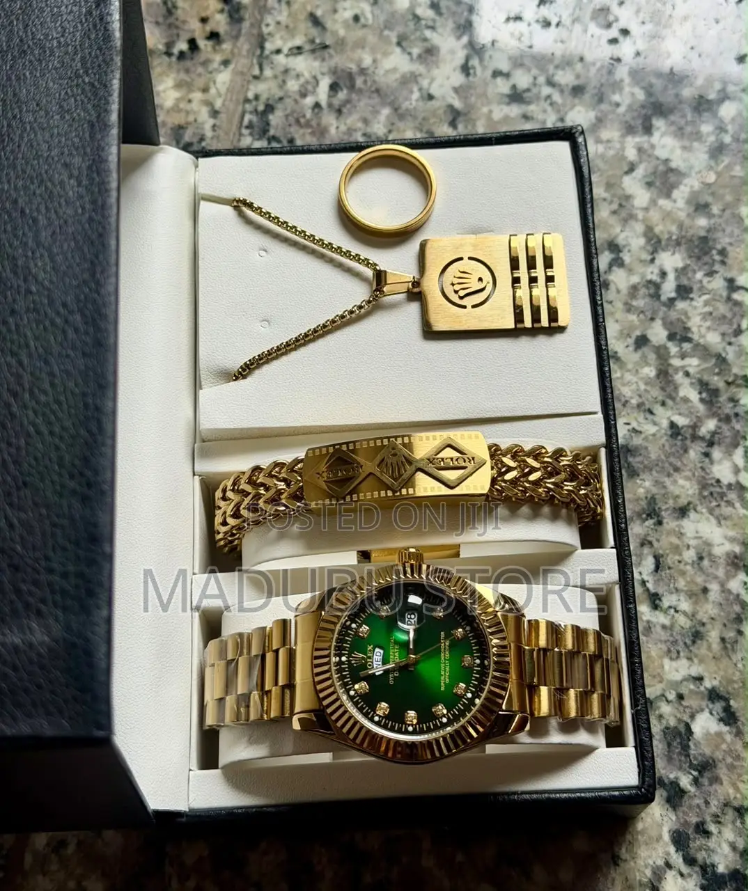 Men's Set of Watch, Bracelet,Necklace and Ing