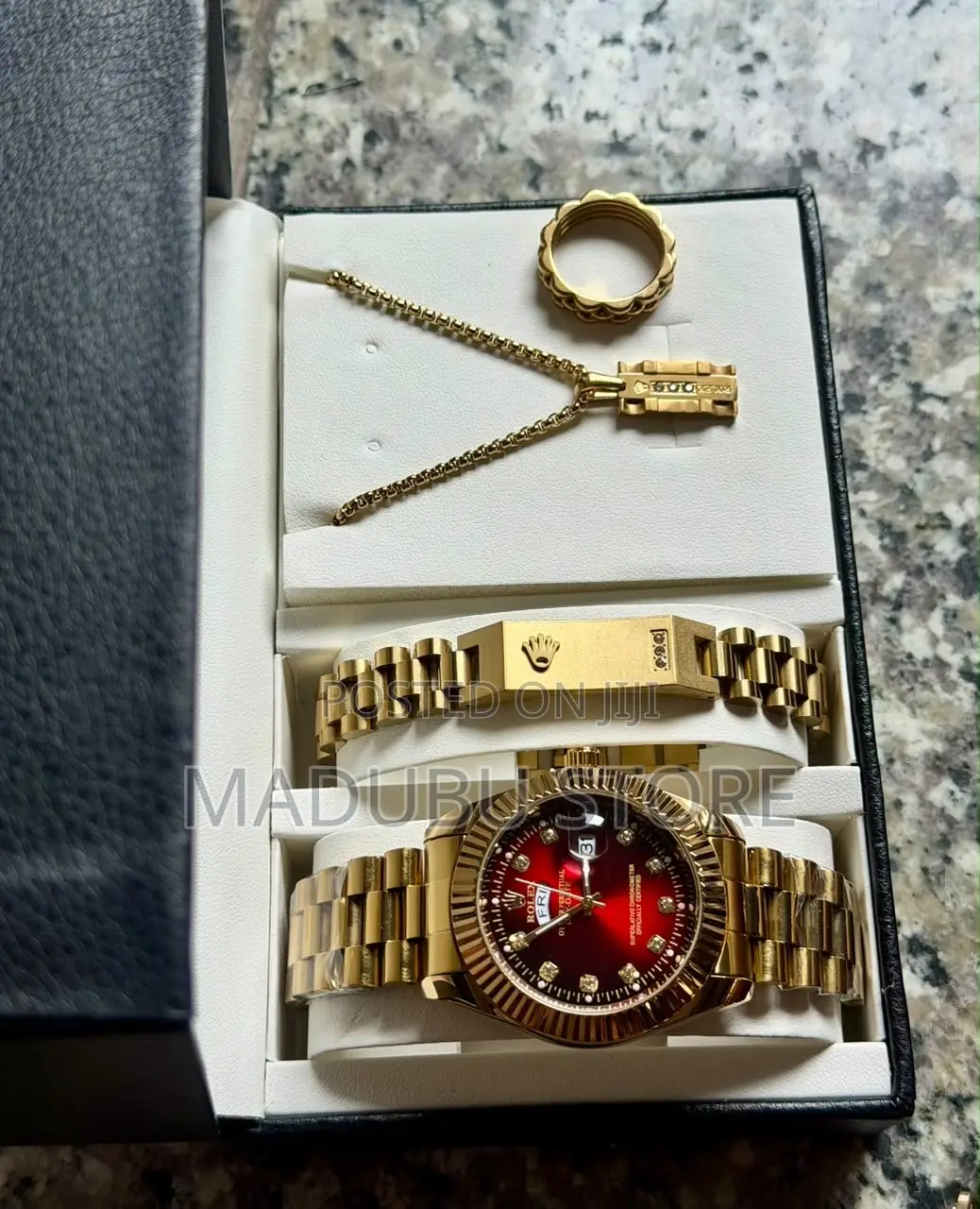 Men's Set of Watch, Bracelet,Necklace and Ing