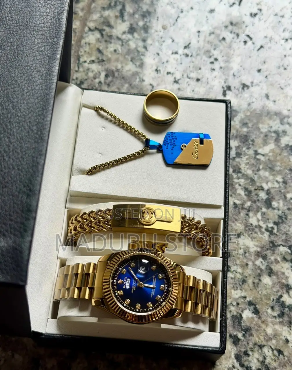 Men's Set of Watch, Bracelet,Necklace and Ing
