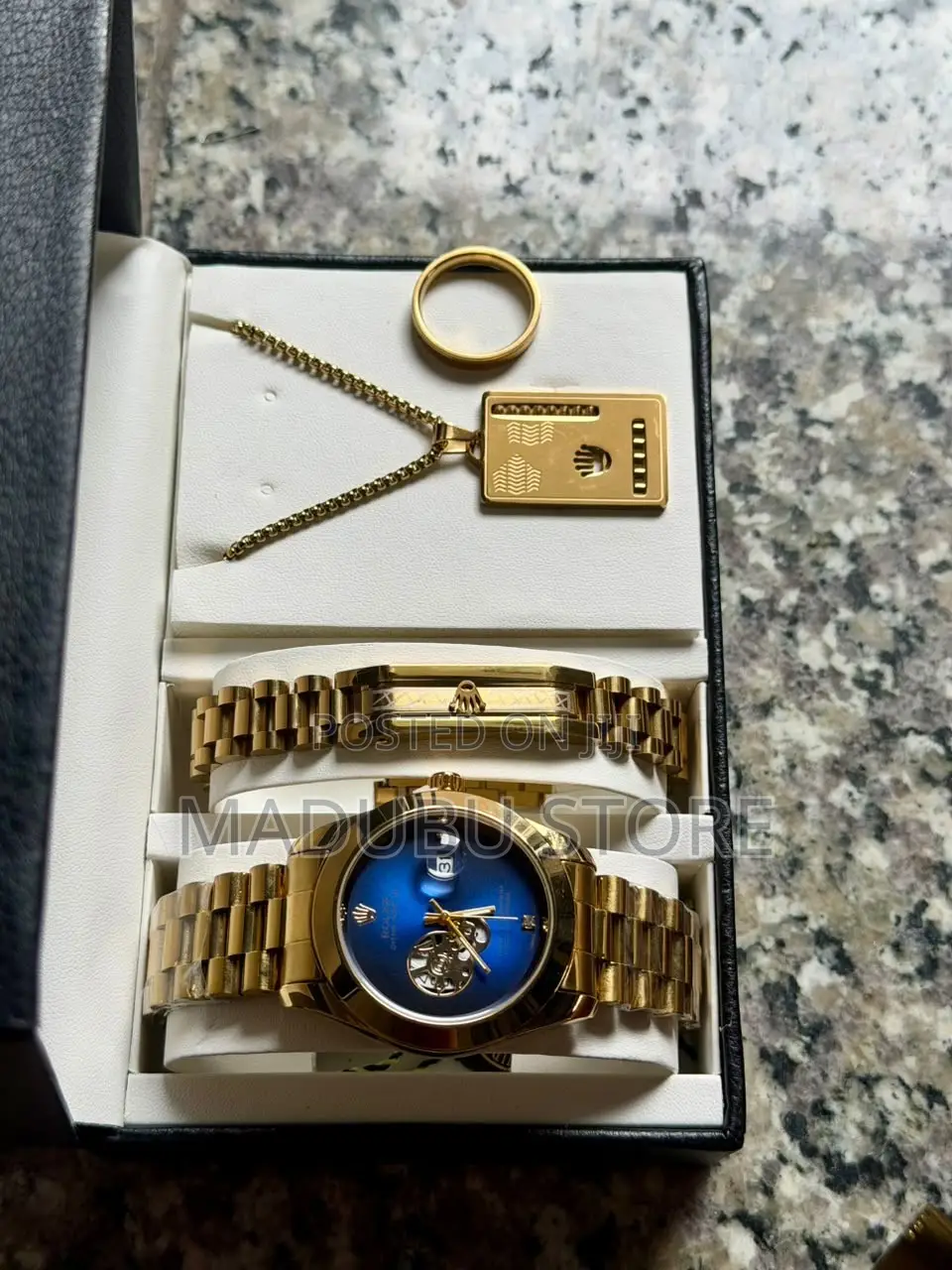 Men's Set of Watch, Bracelet,Necklace and Ing