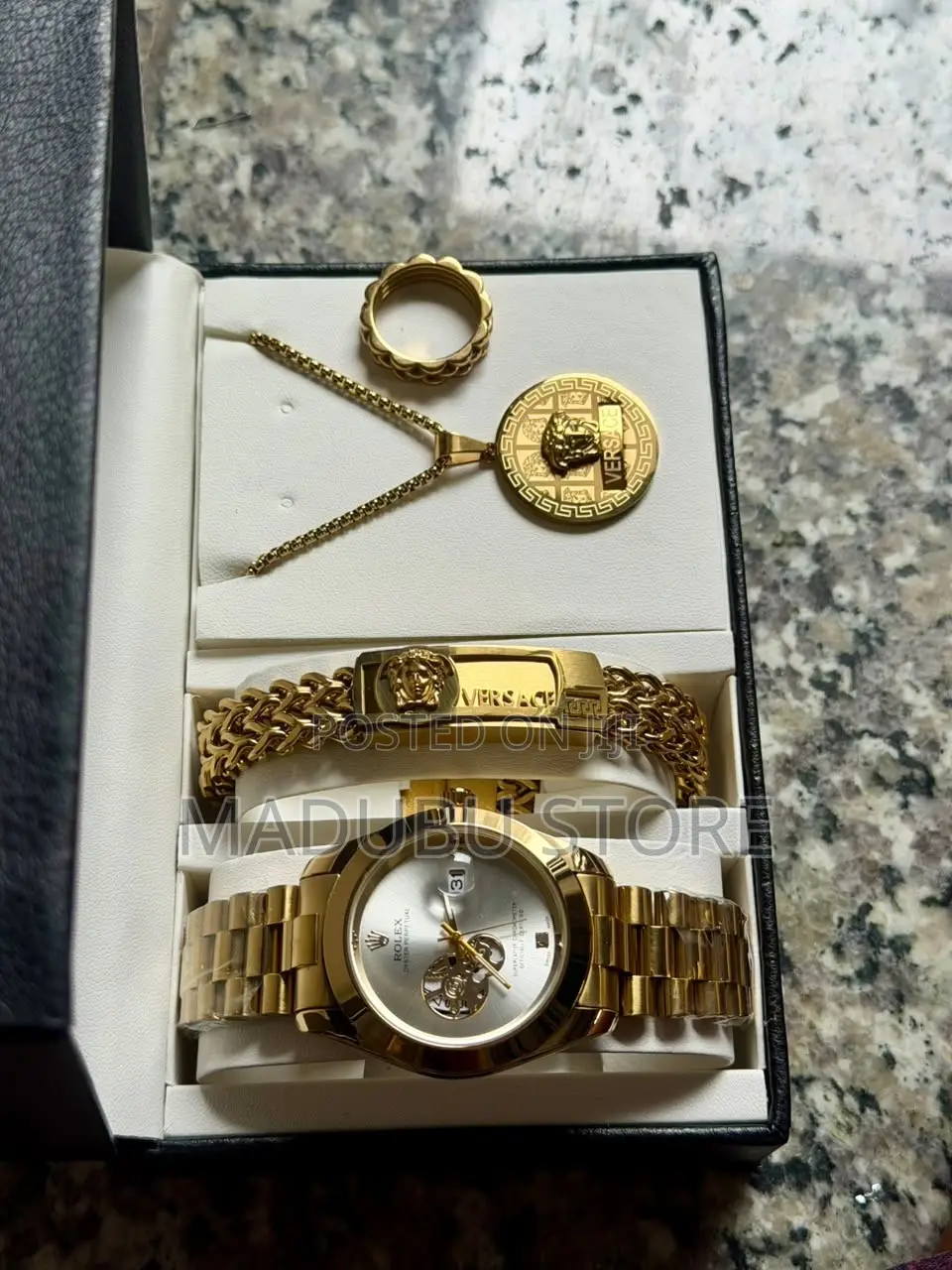 Men's Set of Watch, Bracelet,Necklace and Ing