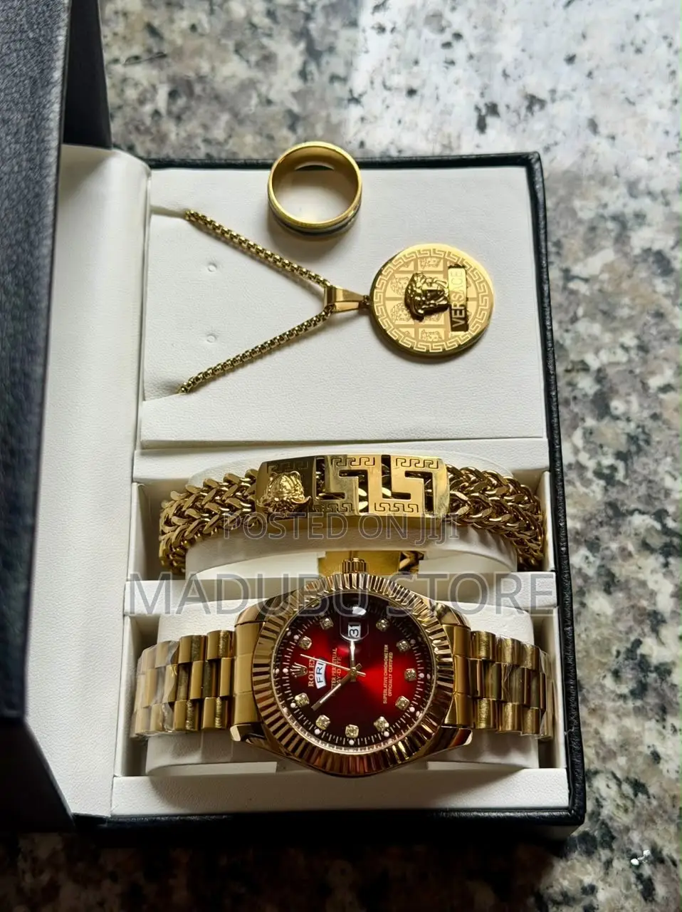 Men's Set of Watch, Bracelet,Necklace and Ing
