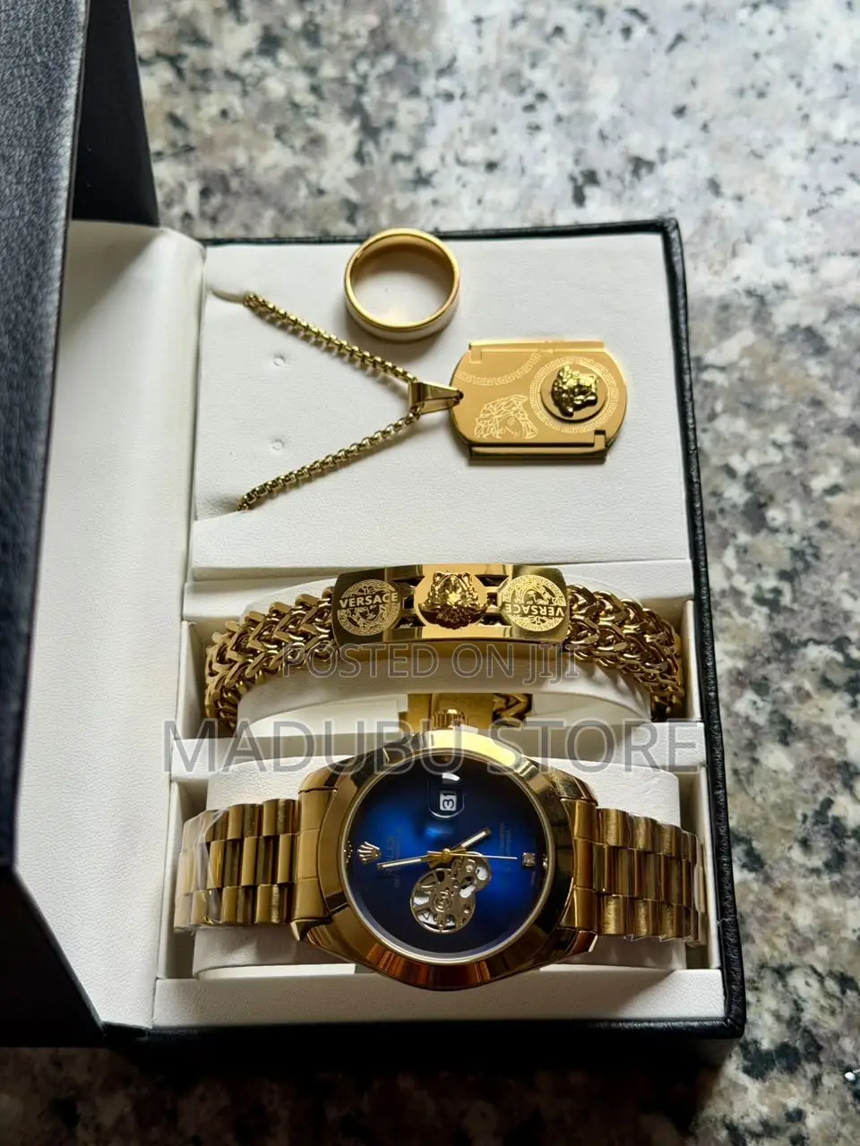 Men's Set of Watch, Bracelet,Necklace and Ing