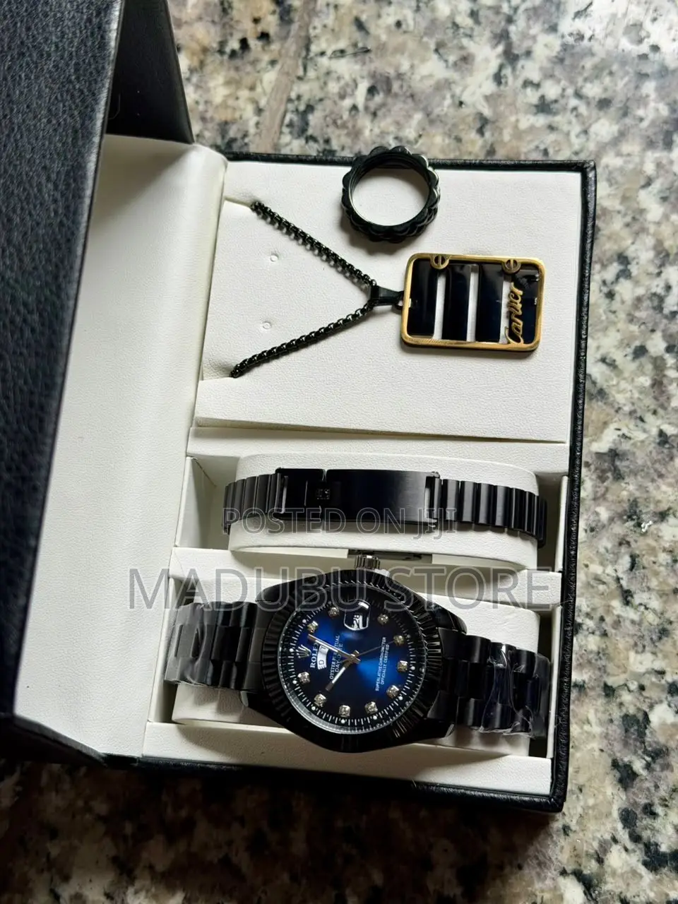 Men's Set of Watch, Bracelet,Necklace and Ing