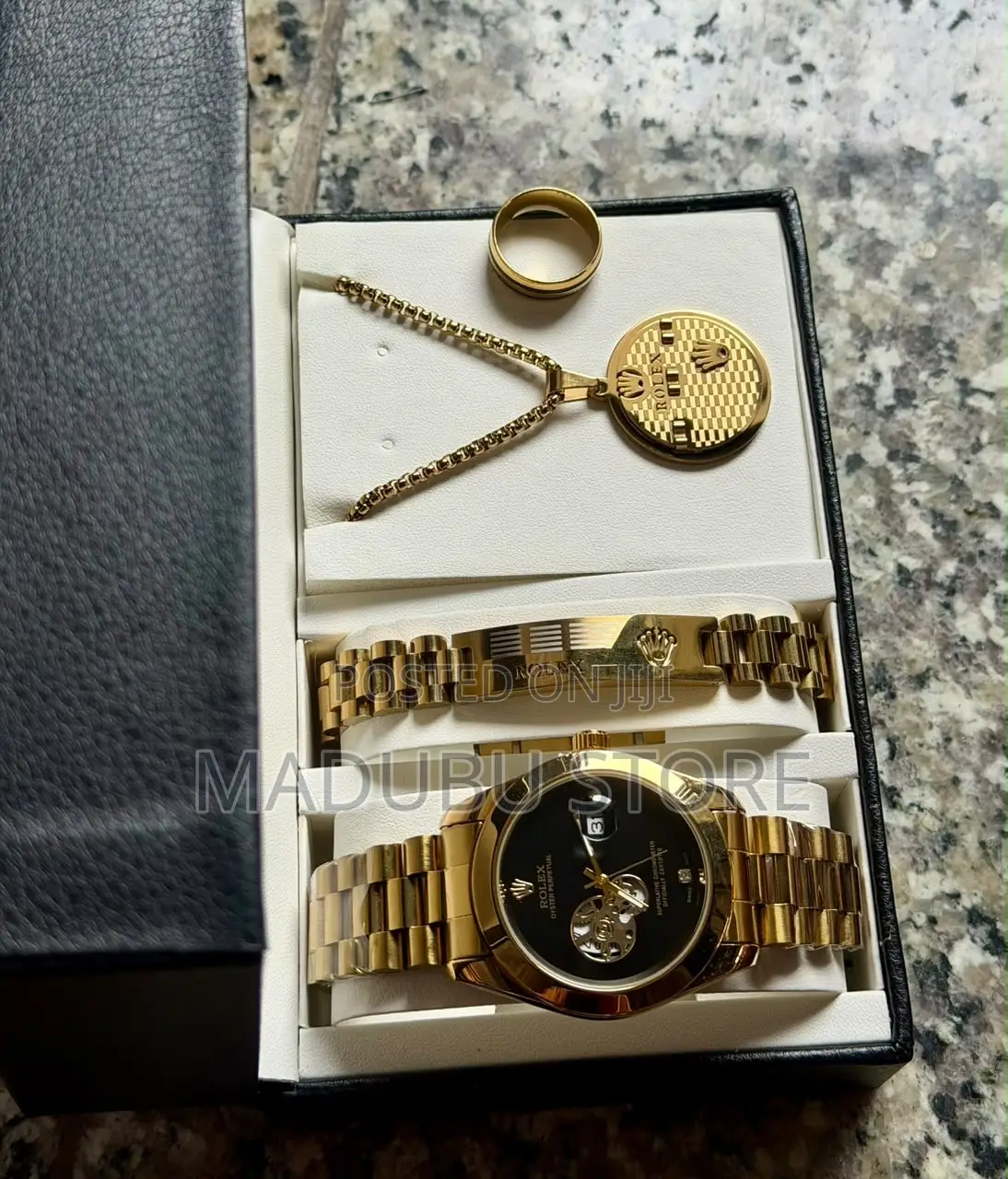 Men's Set of Watch, Bracelet,Necklace and Ing