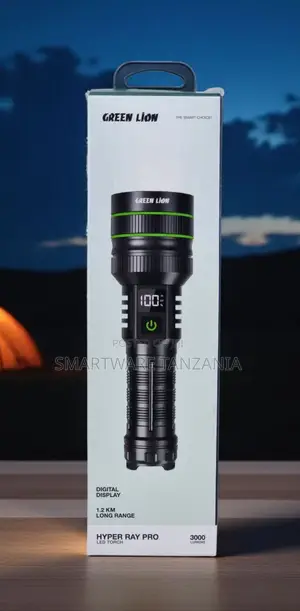 GREEN LION HYPER RAY PRO LED Torch, 3000 Lumens, 1.2 Km Long Range