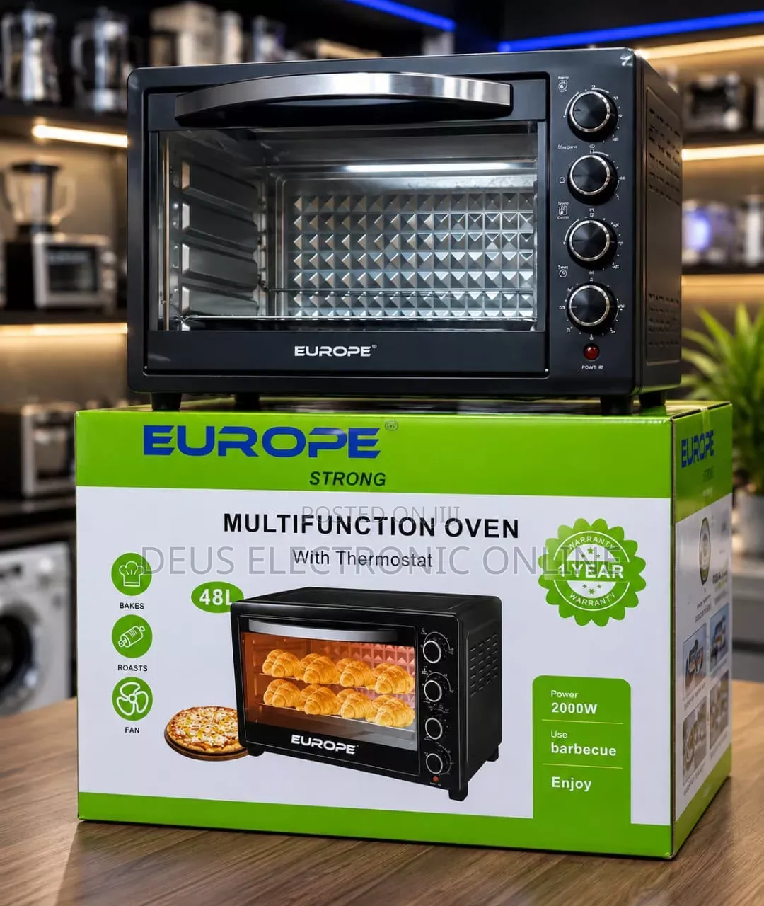 *Europe Oven 48L With 4Knobs 190,000/-*