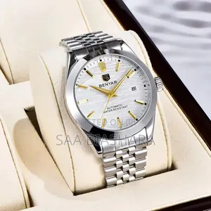 Benyar By5109 Automatic Watch Stainless Steel Silver and White Case