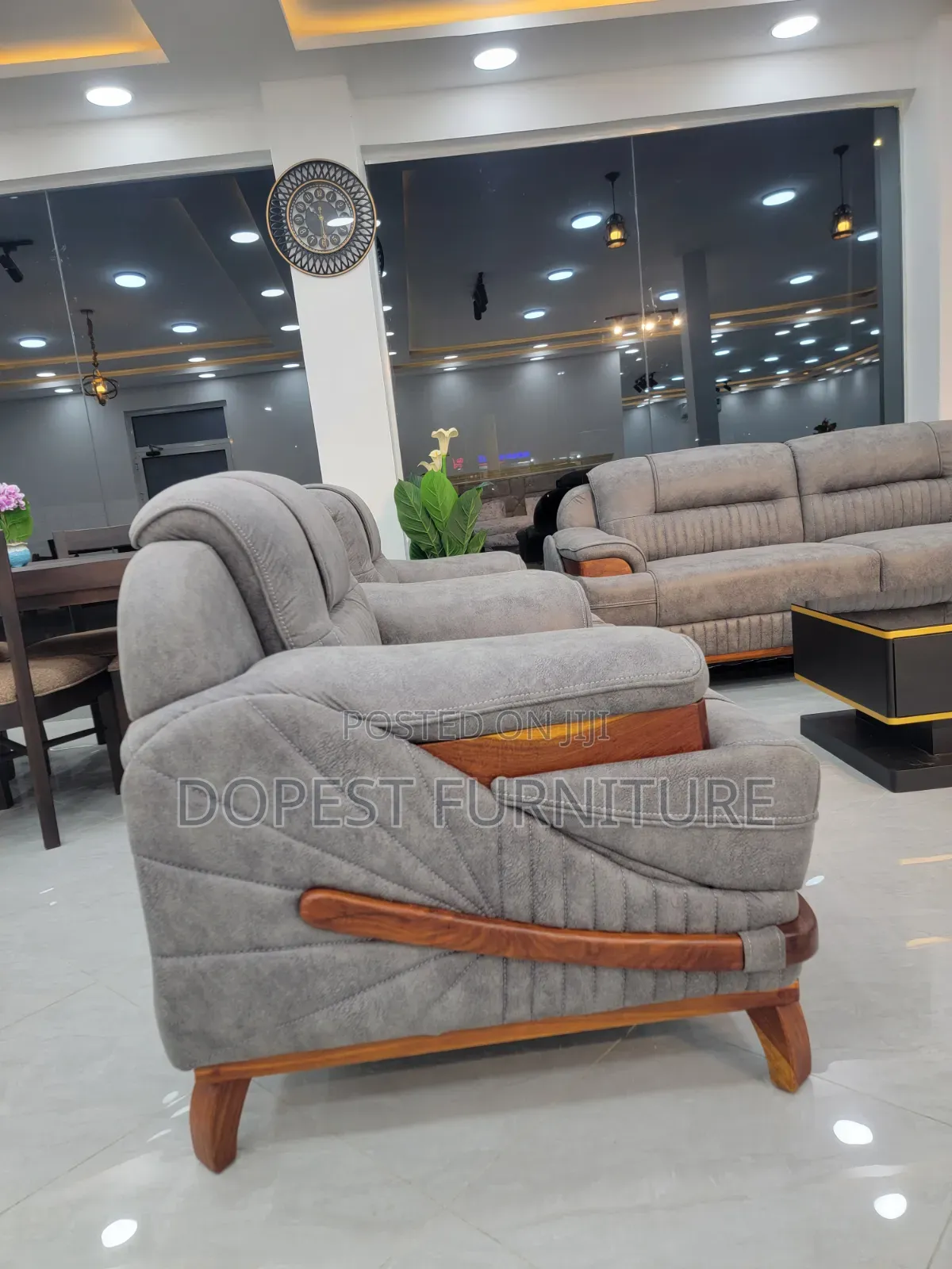 Tausi Sofa Set Grey Color