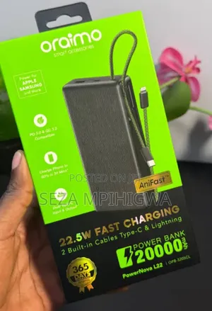 ​Oraimo PowerNova L22 Power Bank 20000mAh 22.5W Fast Charging