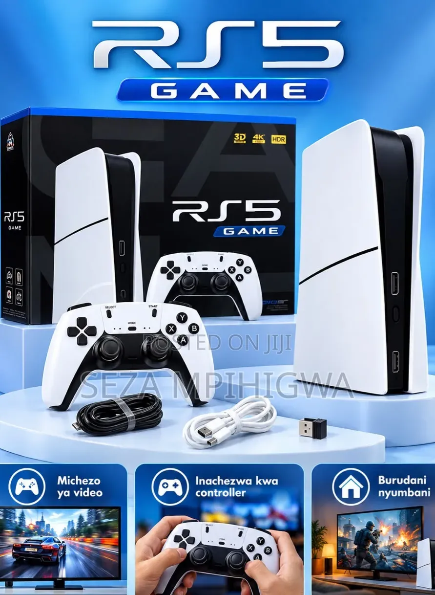 ​RS5 Home Game Console - Wireless Controllers & 4K HD Output