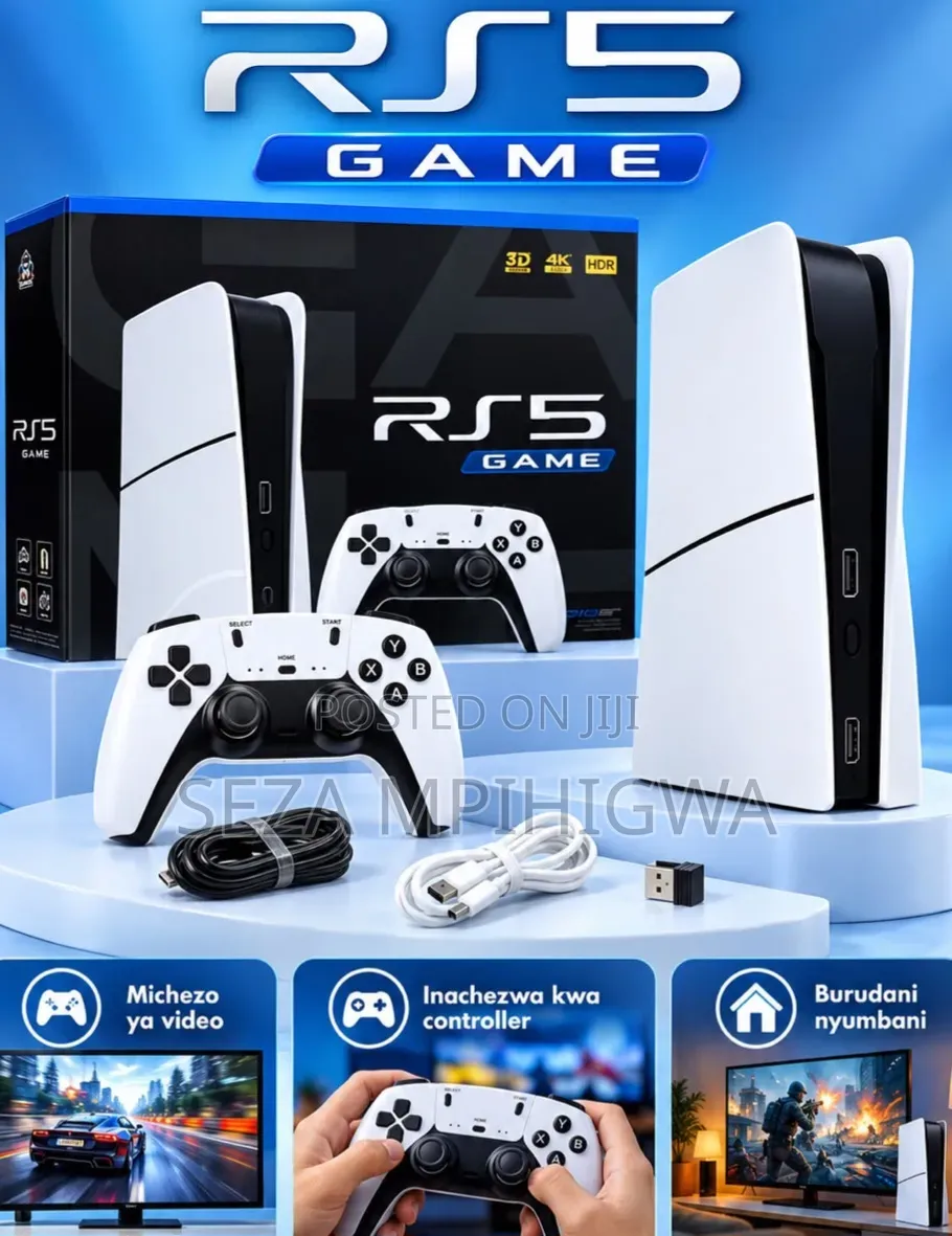 ​RS5 Home Game Console - Wireless Controllers & 4K HD Output