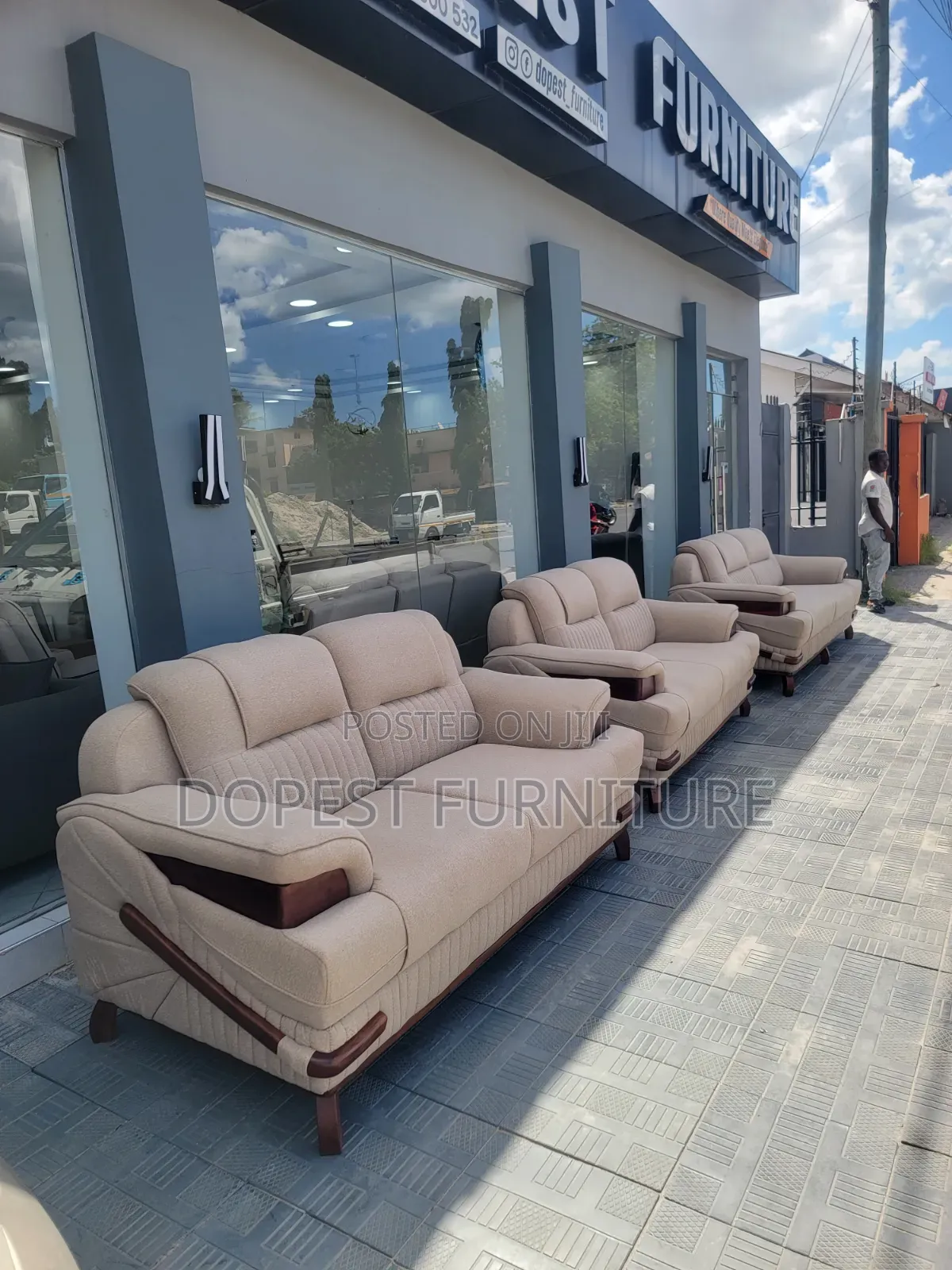 Tausi Sofa Set Off White Color