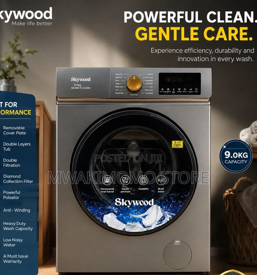 Skywood Front Load Washing Machine (Model: SKWM-FLXC080): 9kg